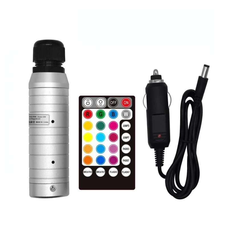 1X DC12V RGB color LED 6W fiber optic light engine driver with 17 key RF remote controller for car used