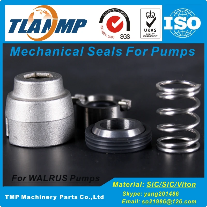 WALRUS-12 , WALRUS-16 Mechanical Seals for shaft Size 12/16mm WALRUS TPH 2T/4T/8T/12T,TPH2T3KS,TPH2T4KS,TPH4TKN,TPH4T3KS Pumps