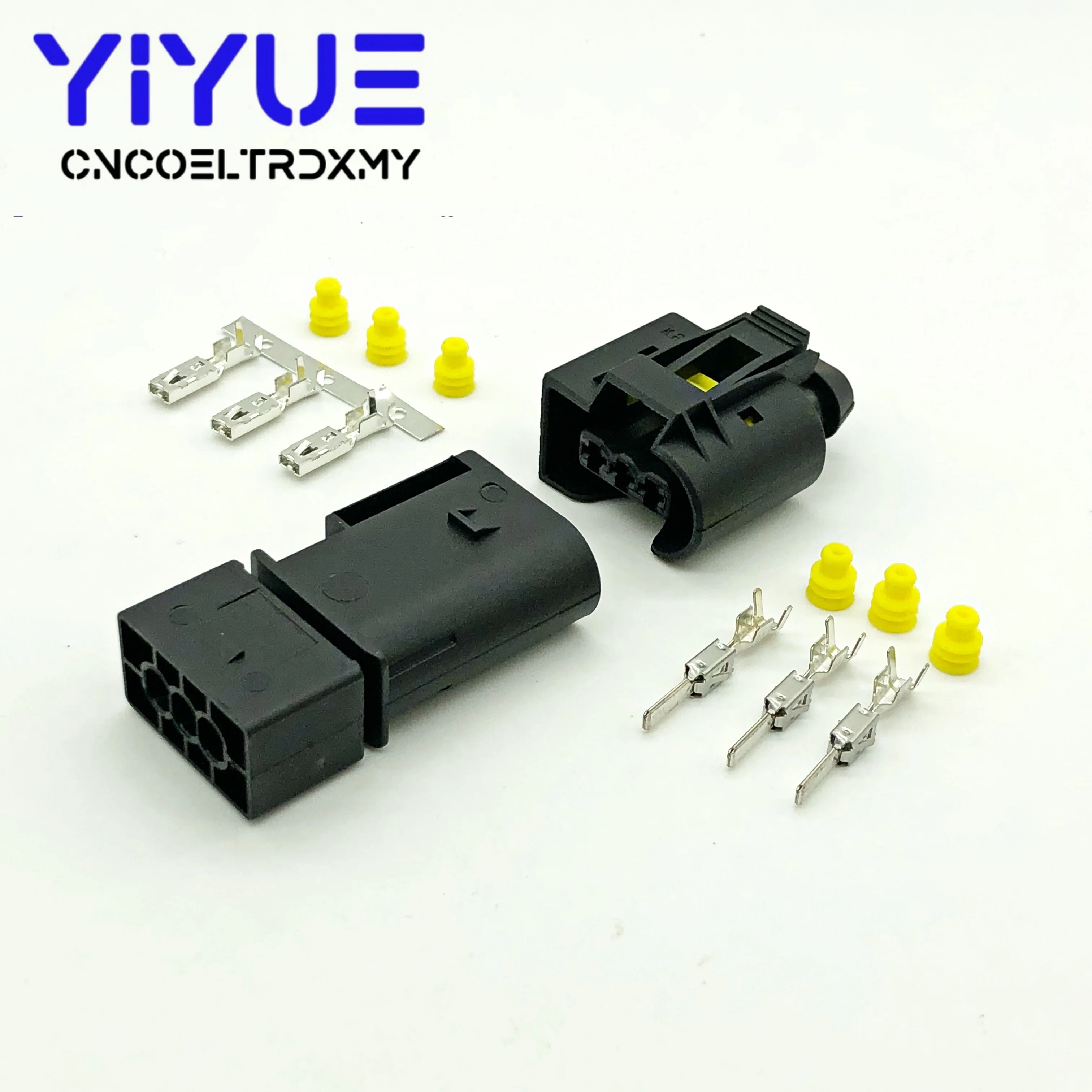 Juego de 5 inyectores de 3 pines para coche, Conector de cable eléctrico con Sensor ABS, enchufe hembra y macho 09 4413 11 / 22140492050 para Benz BMW Kostal