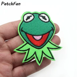 A0117 Frog Face Patch Muppets Show Character Craft Apparel Iron-On Applique