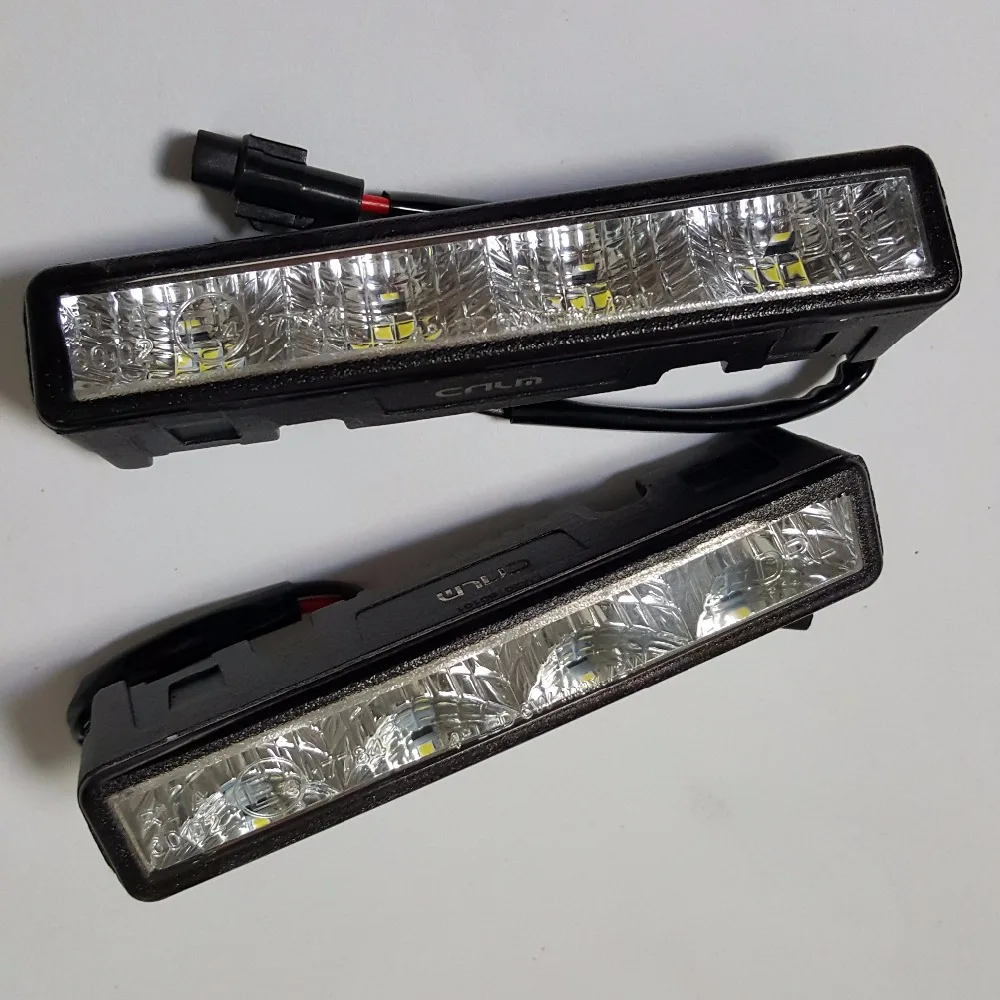 

CNLM High quality 2 pcs car drl Daytime Running Light front daylight 4 LED fog lamp waterproof dimmer flash E4 R87 ECE RL00