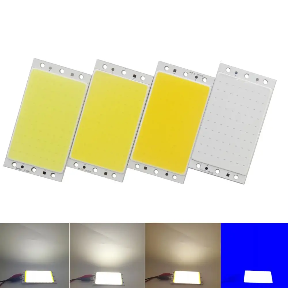 Dimmable  LED COB DIY 12V light With RF Controller 12V DC 16W cob led Natural Warm White Blue 94x50mm FLIP Chips strip source