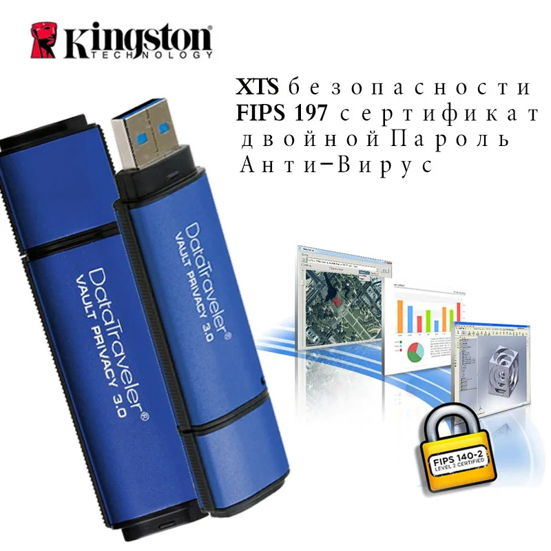 Kingston USB Flash Drive 64 GB pendrive 16 GB 32bg 8 GB USB3.0 ความเร็วสูง USB Stick Enterprise-Class การเข้ารหัสฮาร์ดแวร์ pendrive