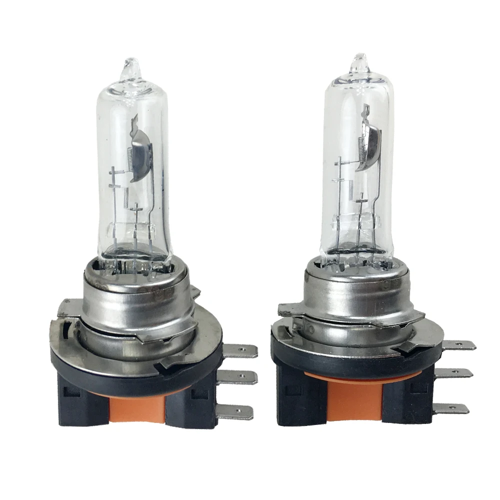 2x H15 Halogen Lamp 15/55W 12V Fog Lights/High Beam Headlig Bulbs 3200K Clear Glass Car Light Source Yellow For Audi BMW BENZ VW