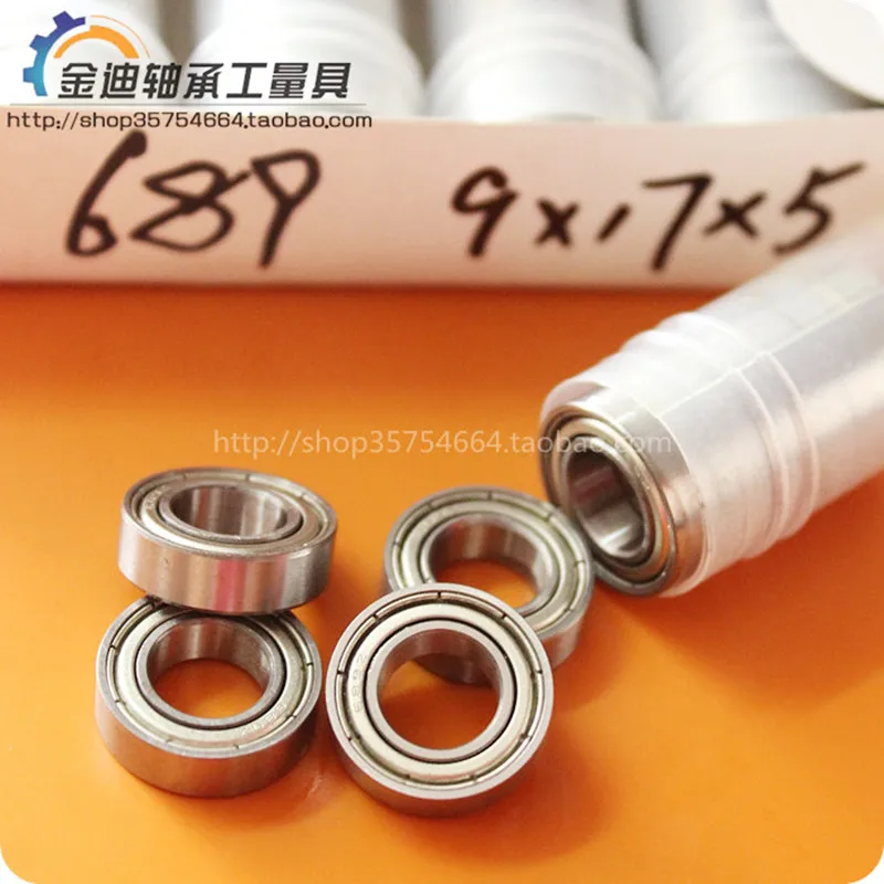 [F689ZZ-P0]10pcs/lot chrome steel flange bushing deep groove ball bearing inner 9MM hole F689zz F689-zz F689 9*17*5mm