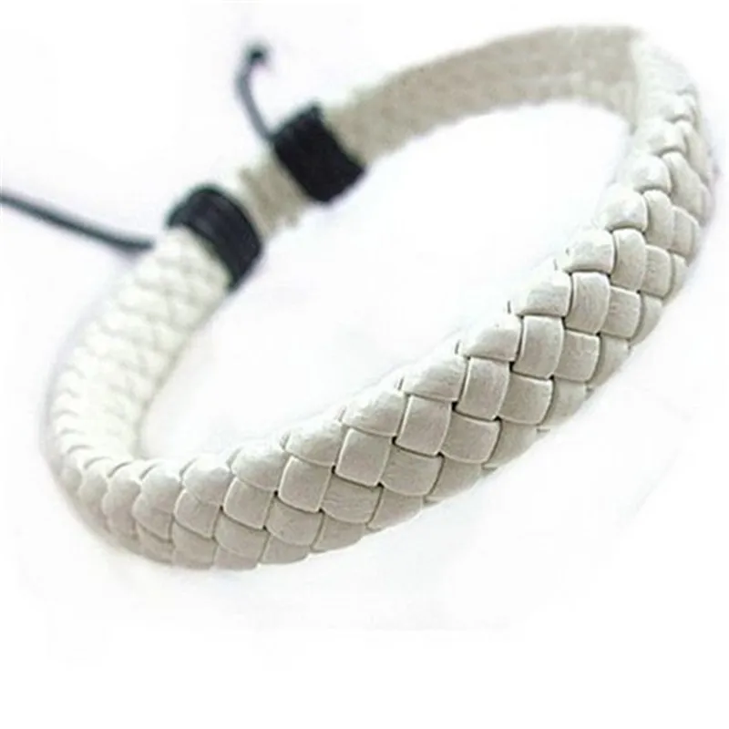 2018 New Woven Cowhide Leather Rope Bracelet  Ladies Men\'s