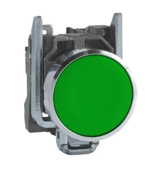 

XB4BA31 = ZB4BZ101 + ZB4BA3 кнопка, металл, флеш, зеленый, Ø 22, пружинный возврат, без маркировки, 1 нет