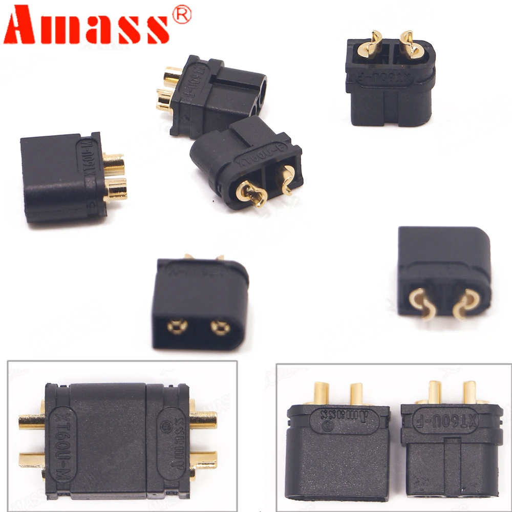 100 x  Amass XT60U Male Female Bullet Connectors Plugs for Lipo Battery Upgraded XT60 (50 Pair )