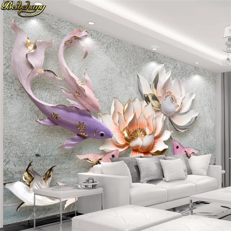 

beibehang Custom Photo Wallpaper Mural Wallpaper 3D Relief New Floral Treasure Peony Jewelry Stereo Background papel de parede