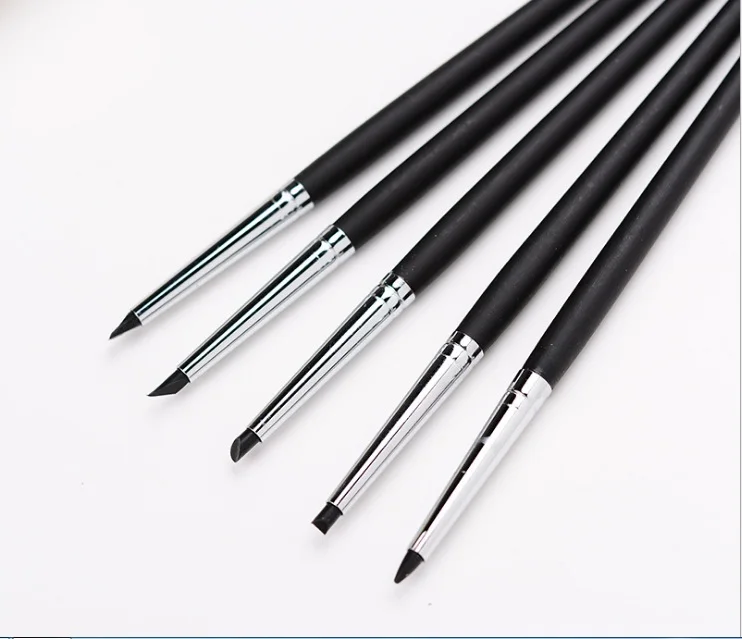 Set di strumenti in argilla da 5 pezzi ideale per la pulizia e la creazione di effetti decorativi sullo strumento di scultura della superficie dell'argilla strumento di classe artistica