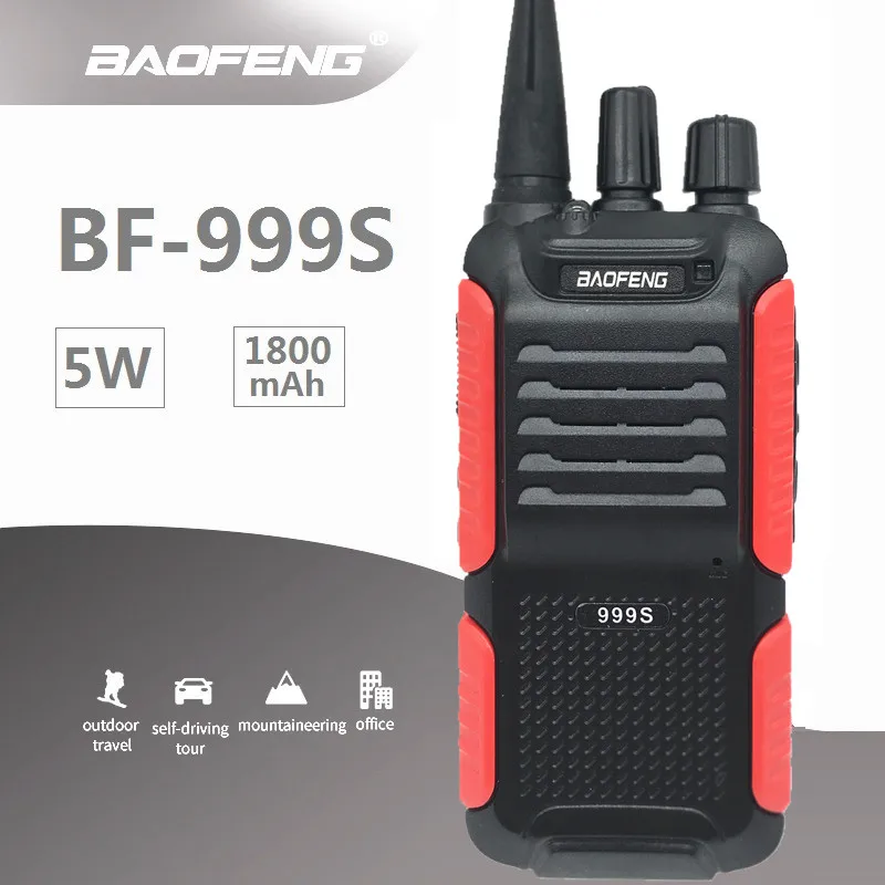 

5W Baofeng BF-999S PLUS Walkie Talkie 1800mAh 16 Channel UHF Ham CB Radio Station Two Way Radio 999S Transceiver Updated BF-888S