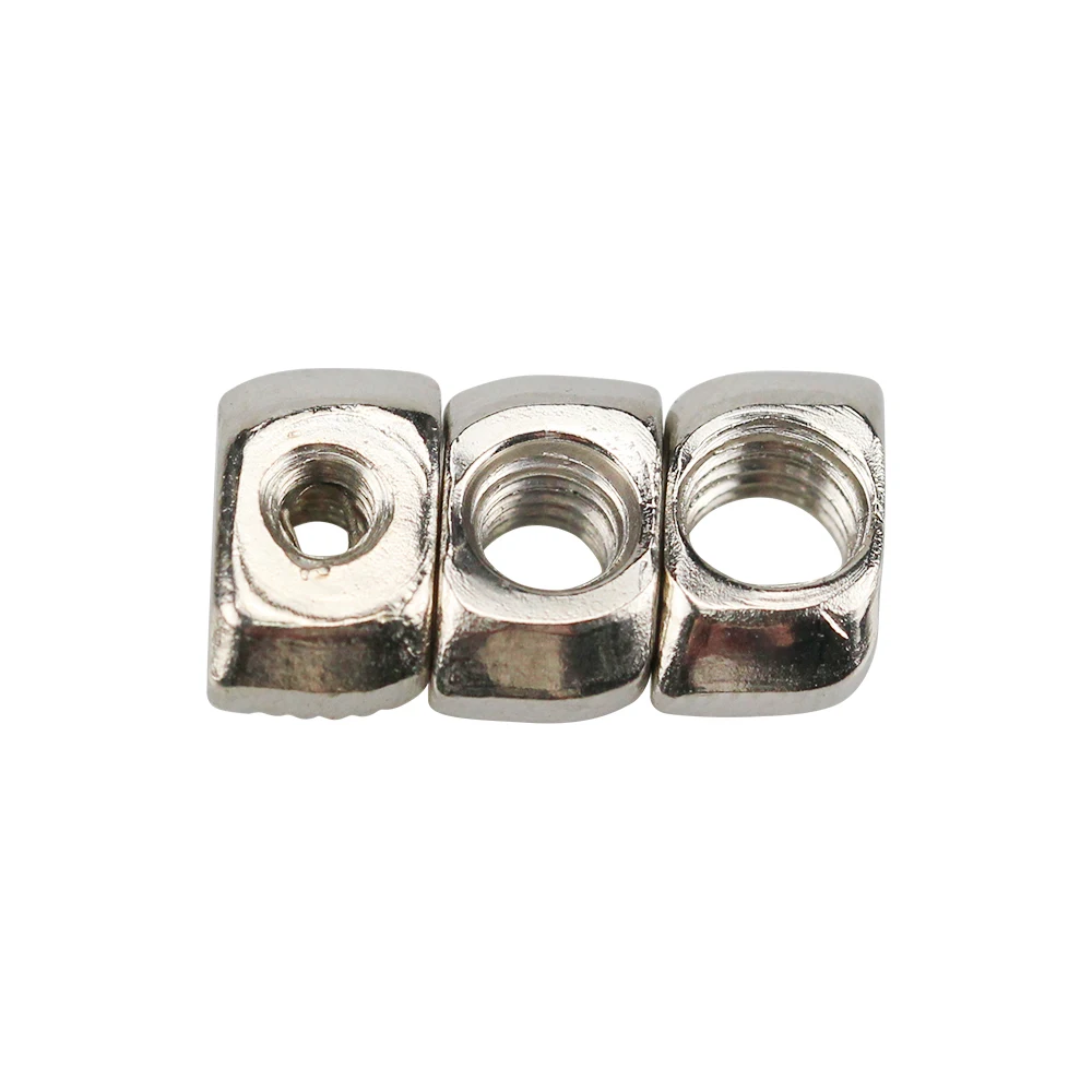 

50Pcs M3 M4 M5 Carbon steel T type Nuts T-Nuts Fastener Aluminum Connector For EU Standard 2020 Industrial Aluminum Profile