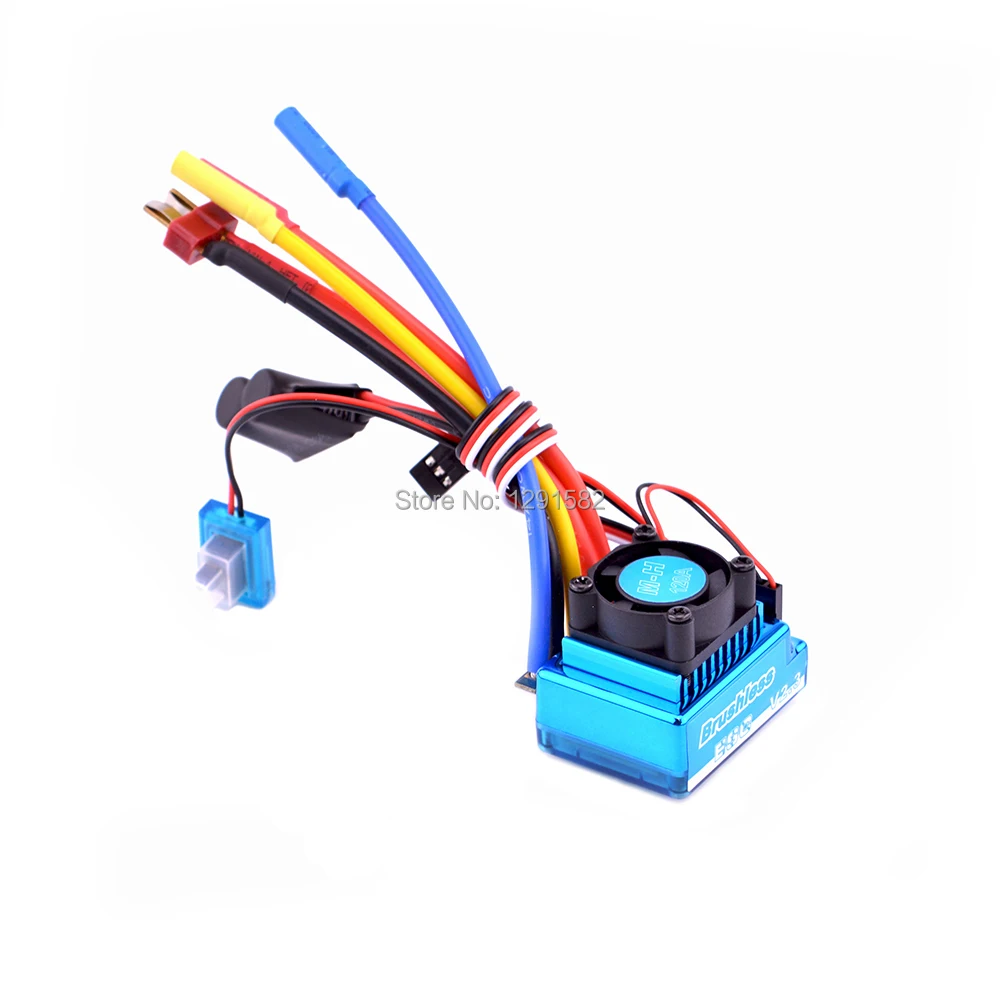 Esc Sans Balais Étanche 120A Contrôleur de Vitesse Électrique Accessoire pour 1/8 Voiture RC - Jeux - Jouets