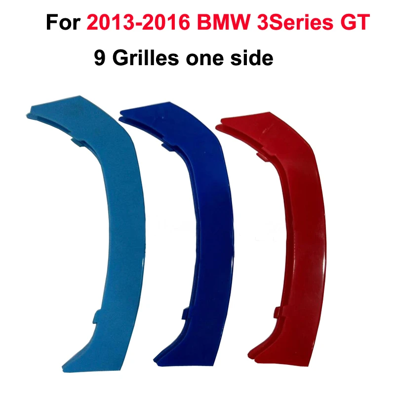 3D M Styling 3 Colors Front Grille Trim Strips Grill Cover Sticker for BMW 2013 to 2016 3 Series GT F34 328i 320i 335i 9 Grilles