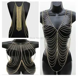 FASHION Y01-Y20 WOMEN Gold colour CHAINS Chains ROCK WOMEN HARNESS Chains JEWELRY 2 COLORS