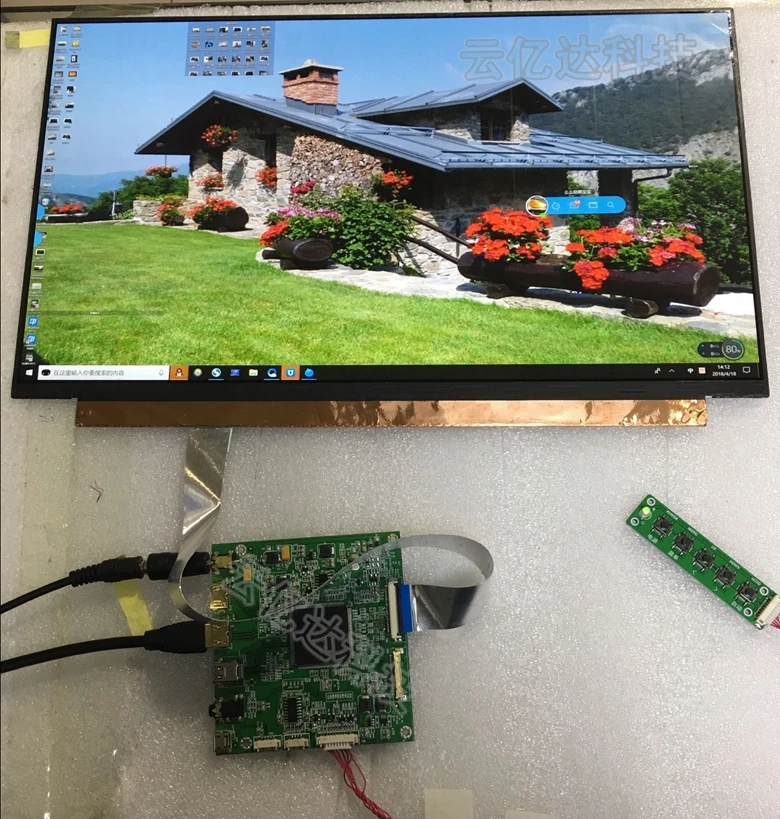 15.6 inch 4K 3840*2160 resolution LCD screen with driver board HDMI signal used for portable displays, monitor printer projectio