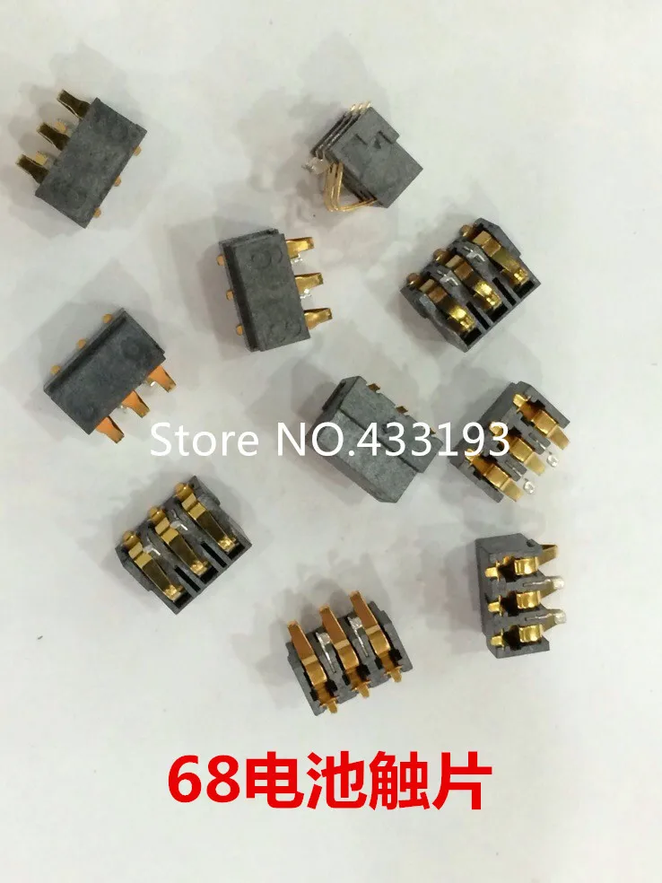 50PCS/LOT 68 battery holder 3Pin ,battery connector , mobile phone battery Connector , bc-1-3p