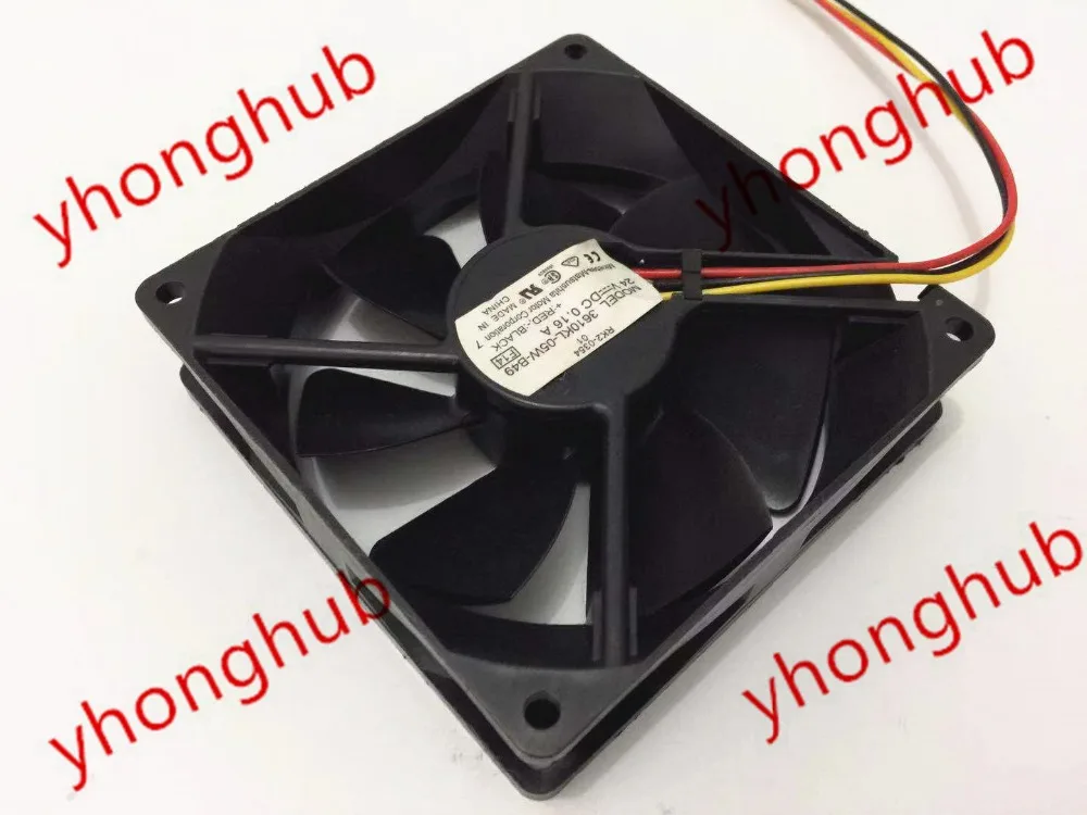 

NMB-MAT 3610KL-05W-B49 F14 DC 24V 0.16A 3-Wire 92X92X25mm Server Cooling Fan