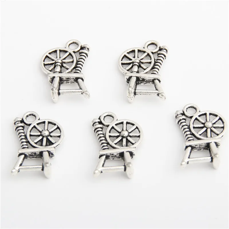 10pcs  Silver Color Waterwheel Charms Agriculture Irrigation Tool Charms For Jewelry Findings A2855