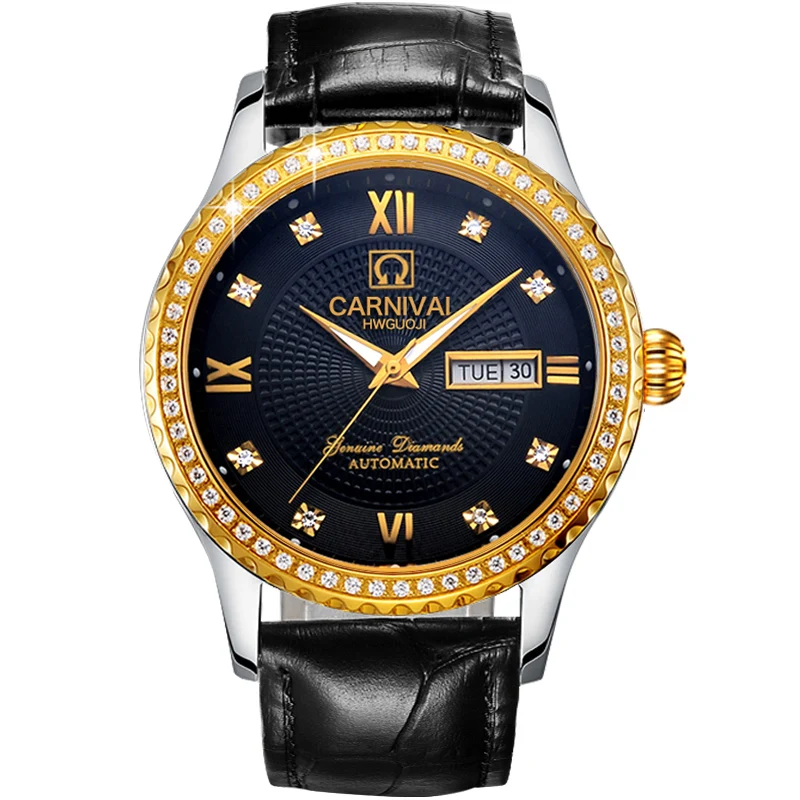 

Carnival Watch Men Automatic Mechanical Brand Luxury Men Watches Luminous Sapphire reloj hombre Waterproof Men Watch C-8629-9