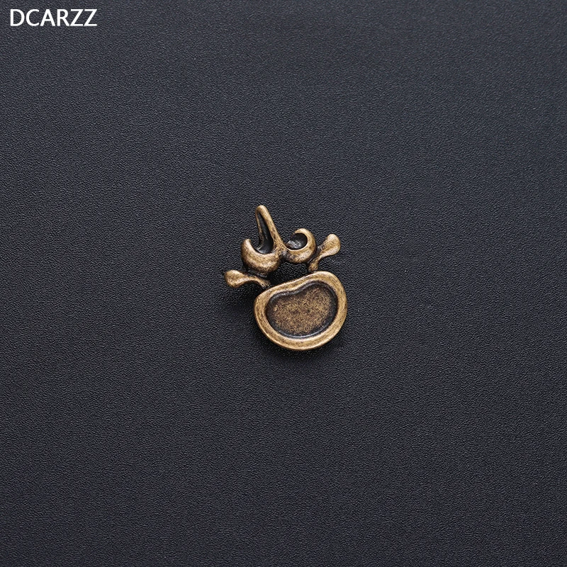 DCARZZ Vertebra Pewter Lapel Pins Medical Gift Doctor Nurse Antique Spine Pins Brooches Trendy Jewelry Women Gift