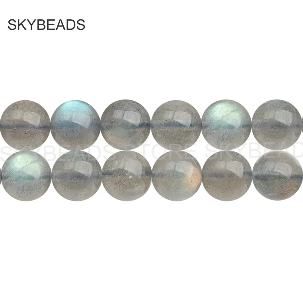 Healing Stone Beads for Jewelry Making AAA Natural Gray Moonstone Precious Smooth Round Spacer Bead Online Lot Wholesale Supply