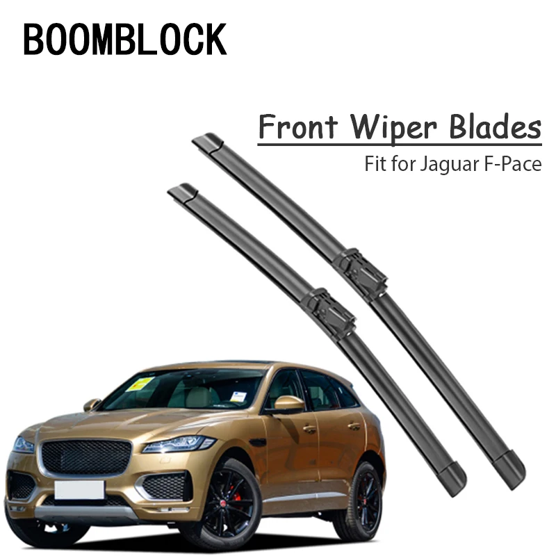 BOOMBLOCK 2PCS High Quality Front Windshield Wiper Blades For Jaguar F-Pace F pace 2017 2016 Accessories