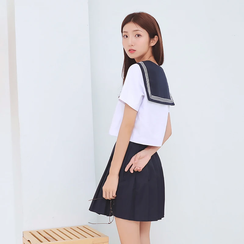 Schuluniform gesetzt Student uniform krawatte Sailor anzug set Tisch kostüm Japanische schuluniform Mädchen Sommer