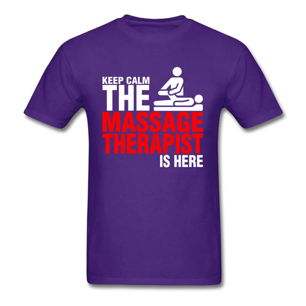 Funny Keep Calm Massage Therapist T Shirt Men Black Tops Tees Letter Clothing Formal Occupation T-shirt Slim Fit Summer