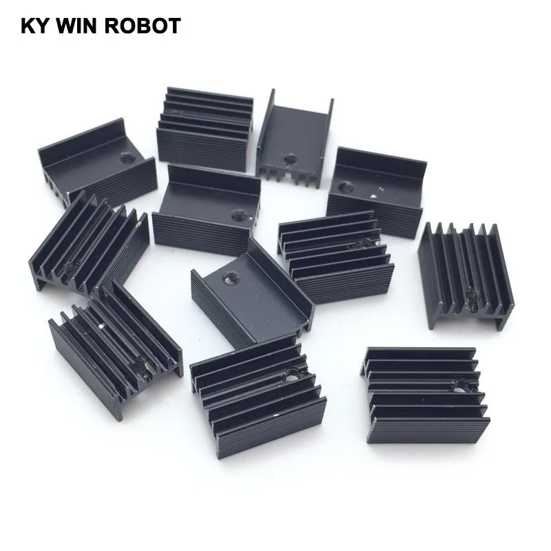 10pcs  Aluminium TO-220 Heatsink TO 220 Heat Sink Transistor Radiator TO220 Cooler Cooling black 20*15*10MM