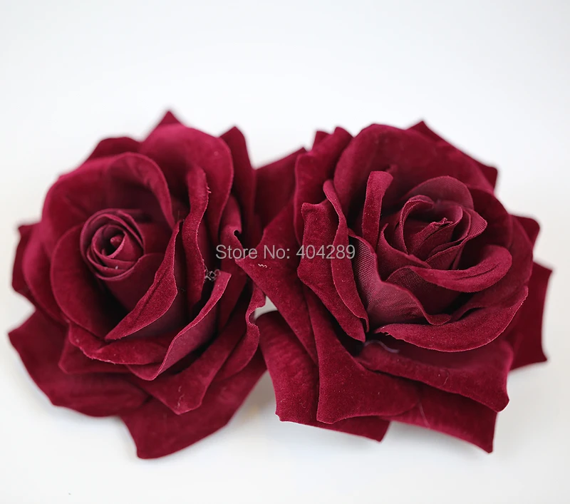 Imagem -03 - Artificial de Veludo Rosa Flor Grampos de Cabelo Broche de Noiva Cabelo Flor Mulher Wedding Party Fascinator de Alta Qualidade 24 Peças Lote