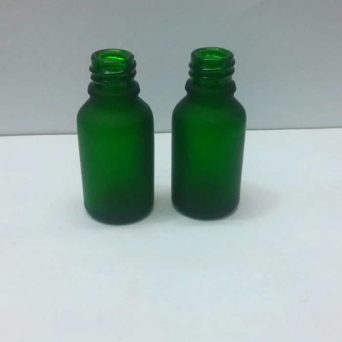 15 ml, 50 Stück, mattierte grüne/blaue/braune/klare Glasflasche mit Gold/Silber, ätherisches Öl, Serum, flüssiger Komplex-Erholungspackung