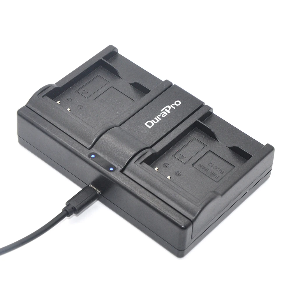 Chargeur double USB pour batterie CGA-S005 CGA S005 CGAS005, panasonic DMW-BCC12 DMC-FX8 FX9 FX10 FX12 FX50 FX150 LX1 LX2