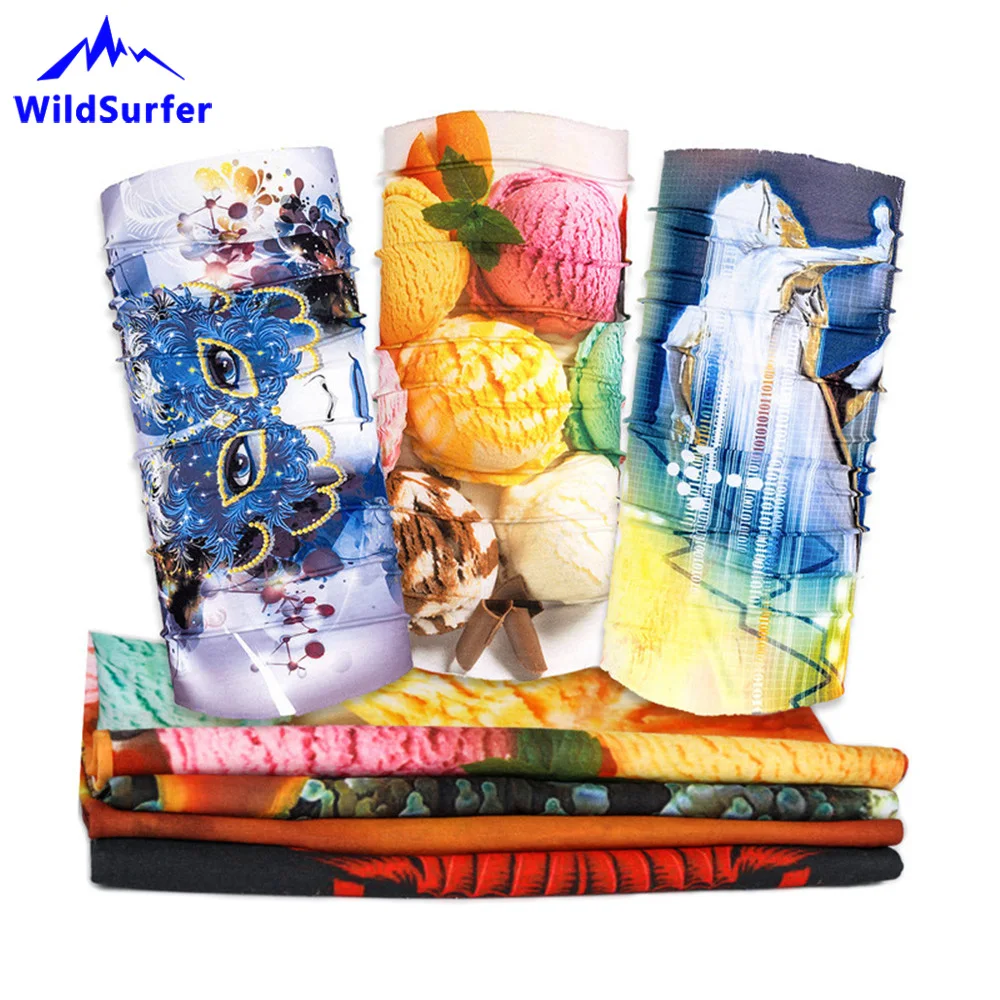 Digital Printing Cycling Face Mask, Neck Warmer, Hiking Bandana, Bicycle Dustproof Head Scarves, High Quality Riding