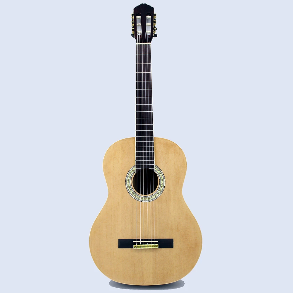 

39" Spruce Panel Classical Guitar Students Beginner Guitar High Quality Guitarra with Foam Package