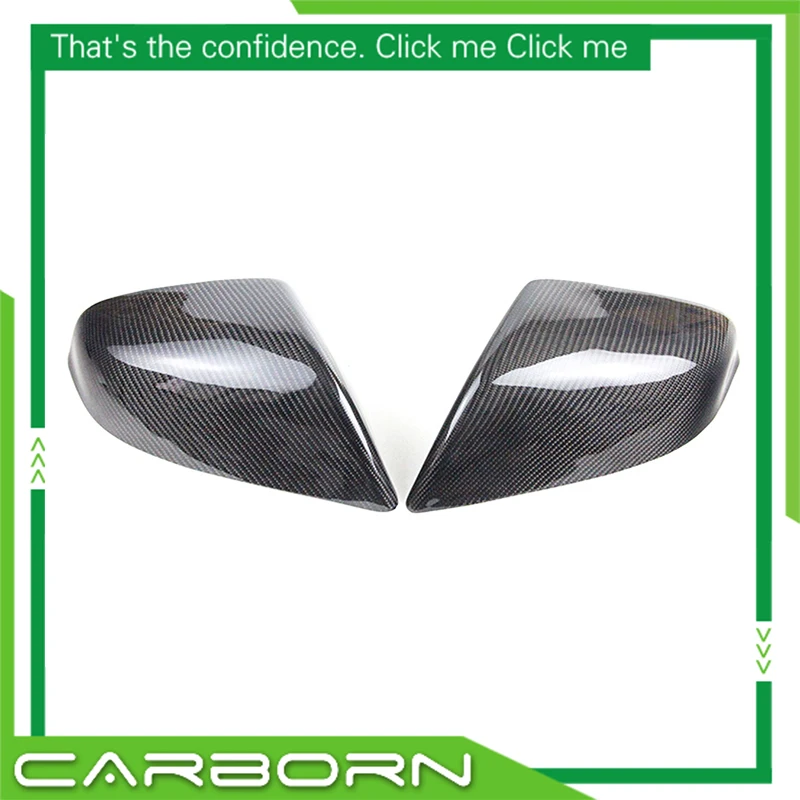 2014 2015 2016 2017-2020 For Tesla Model S Add On/Replacement Gloss/Matt Real Carbon Fiber OEM/OX Horn Style Side Mirror Cover