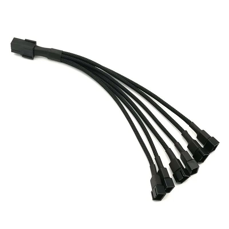 

Angitu 100pcs/lot PCI-E 6Pin Female to 6x 3Pin 4Pin PWM Fan Splitter Adapter Cable-20cm