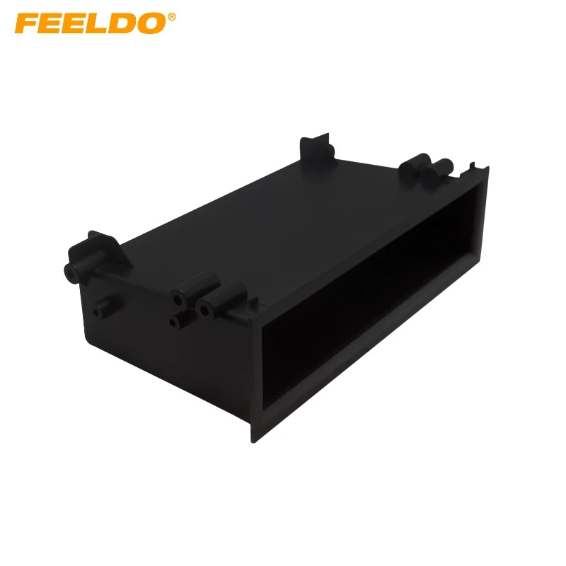 FEELDO 1DIN Car Stereo Radio Refitting Dashboard Installation Mounting Trim Fascia Storage Box Spacer For Toyota #HQ1531