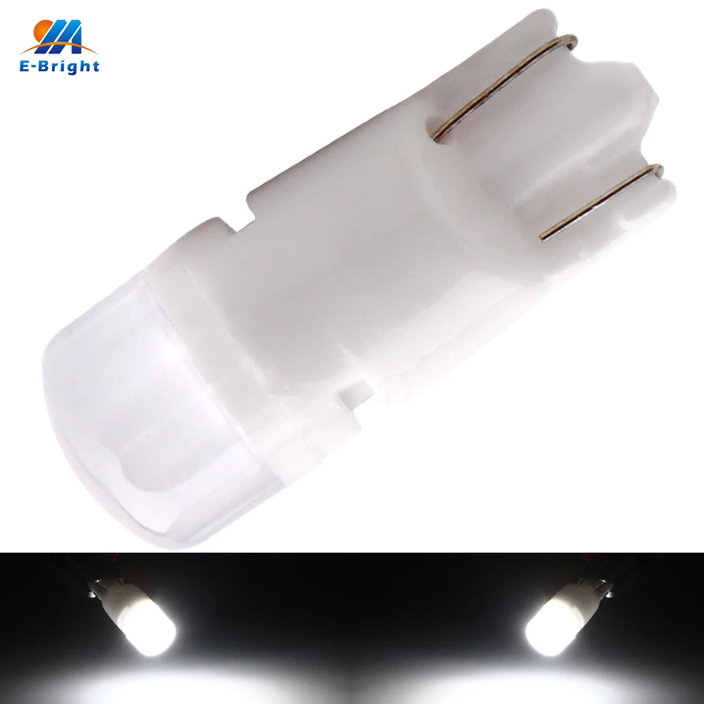 100PCS T10 Led Bulb Ceramic 2825 194 168 LED Interior Dome Map Lights W5W Light Bulb for Car Door Courtesy Light 2SMD 3030 Chips