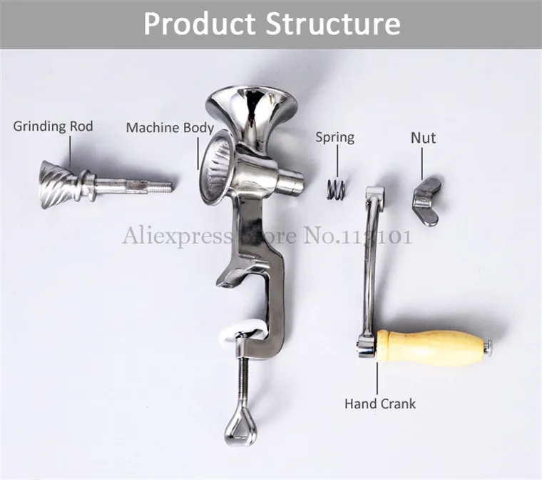 Molinillo de acero inoxidable, herramienta de cocina para café molido fresco, pulverizador de nueces y cacahuete