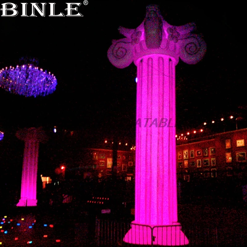 

Hot sale outdoor event colorful rome inflatable led pillar light,inflatable led column,inflatable cone for wedding decoration