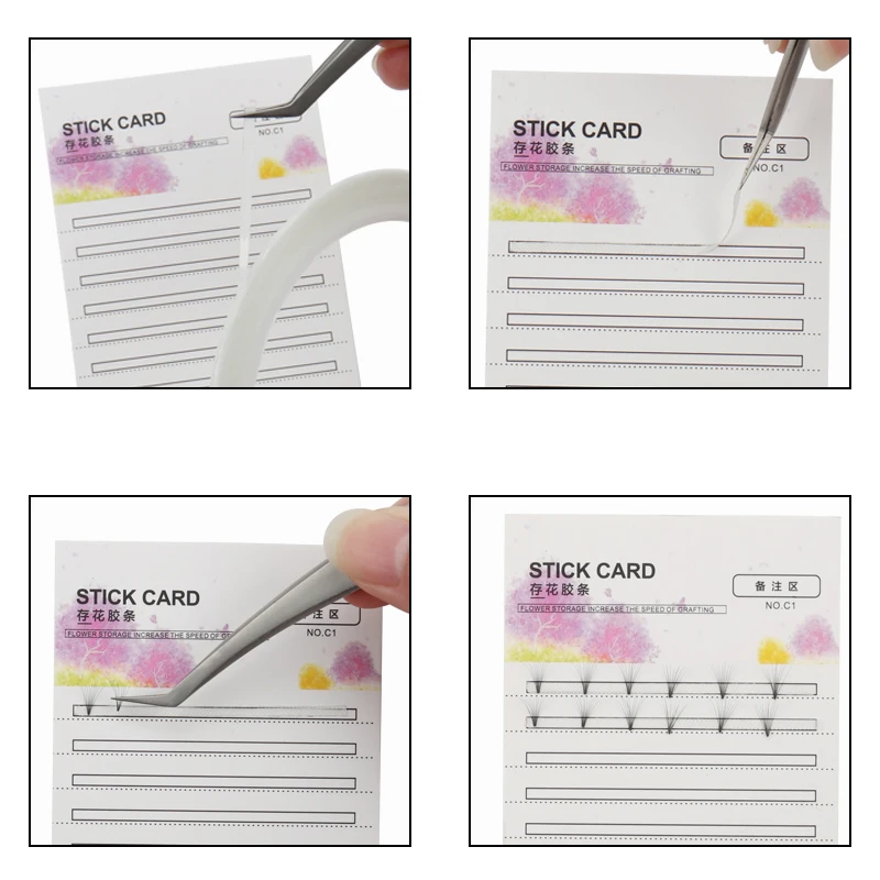 Wimpernständer Wimpernkleber Palette 10 teile/los Wimpernverlängerungswerkzeuge Wimpernhalter Aufkleber Pads Ständer – Detail 6