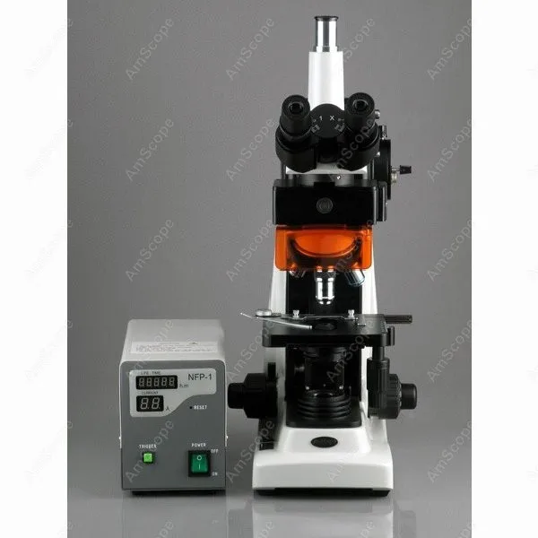 Trinocular EPI Fluorescence Microscope--AmScope Supplies 40X-1600X Trinocular EPI Fluorescence Microscope