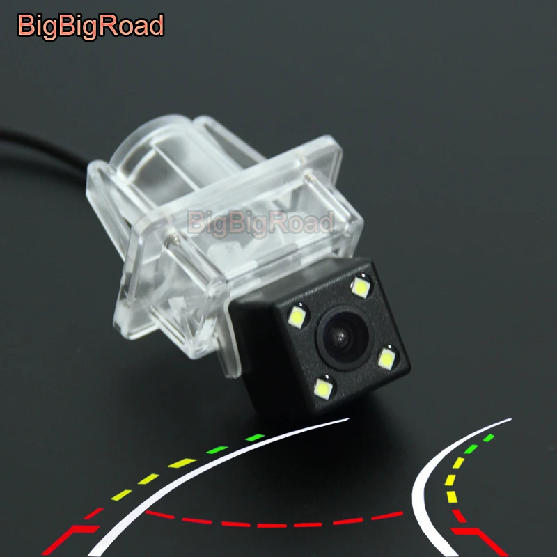 

BigBigRoad Car Intelligent Dynamic Tracks Rear View CCD Camera For Mercedes Benz ML350 ML63 / C / E Class MB W212 4D Sedan C207