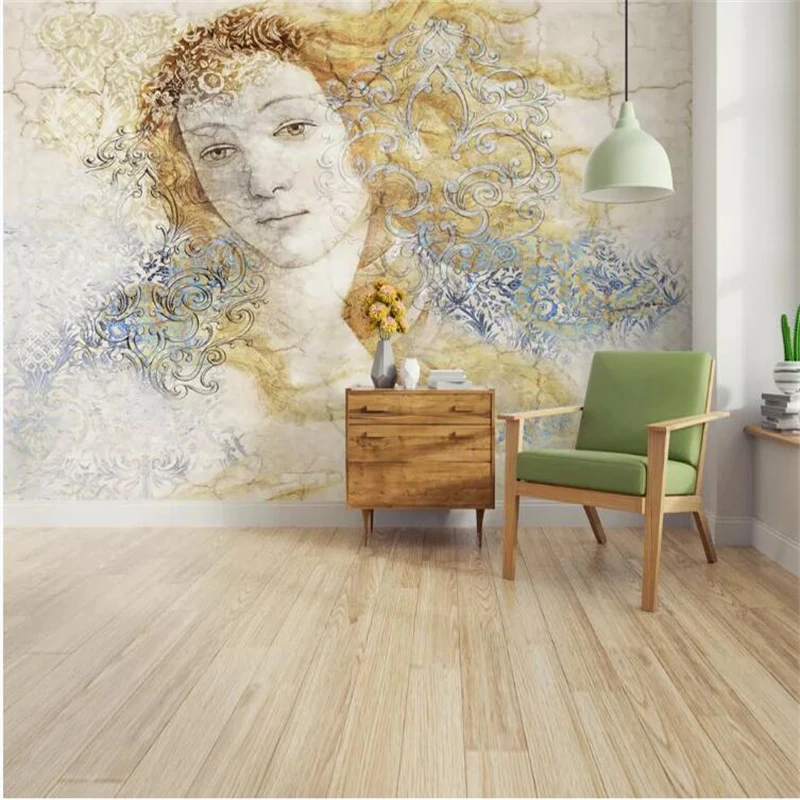 wellyu papel de parede para quarto Custom wallpaper European retro nostalgic hand-painted figure pattern wall decorative pain