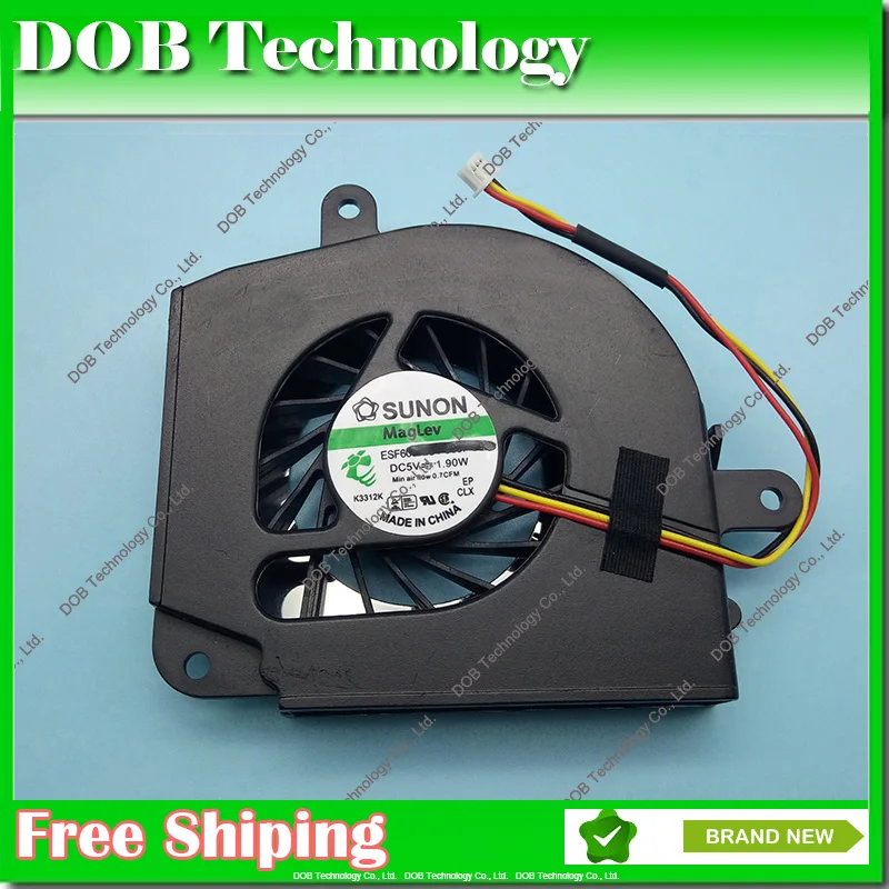 Ventilador cooler original para cpu de laptop, para lenovo 3000 n200 c200 n100 f40 f40a f41 y410 y40 y400 y400a radiador adda AB0705UX-HB3 0,37a