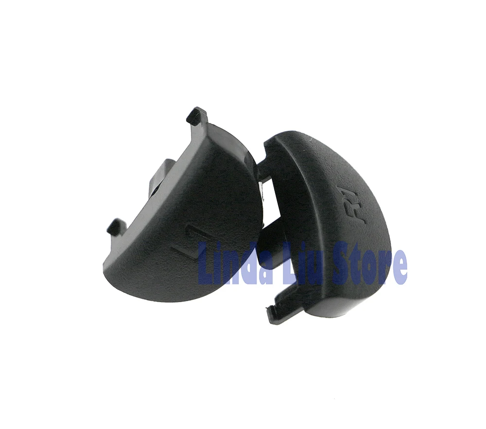 ChengChengDianWan 트리거 버튼 수리 교체 부품, PS4 컨트롤러용, 블랙 L1 R1, 1 세트, 2 인 1, 2 개