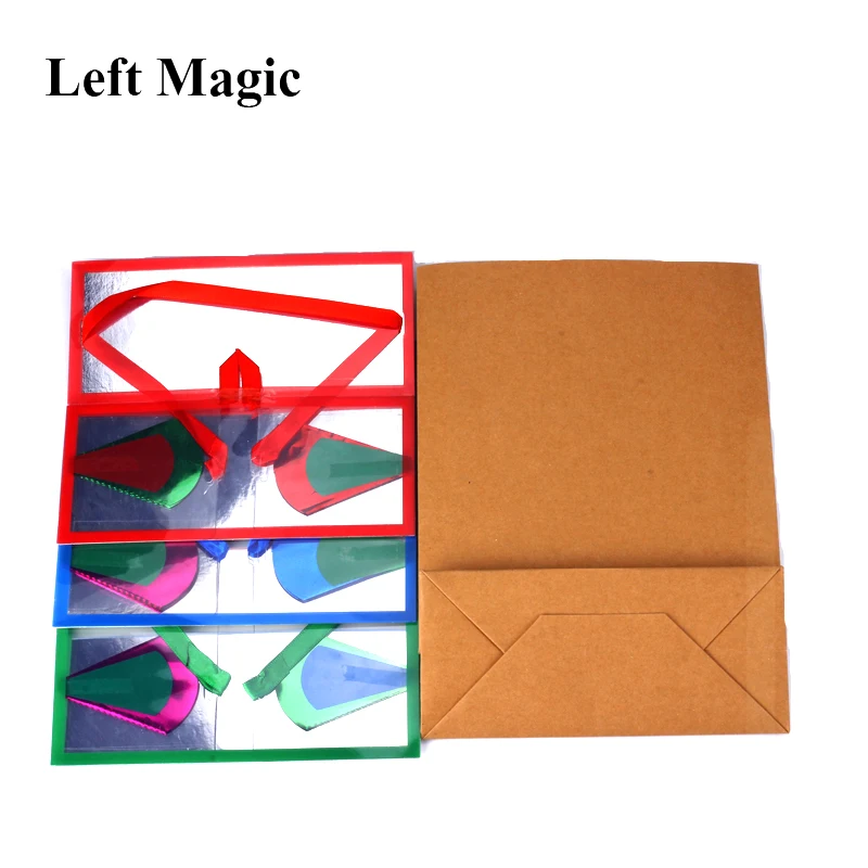 Appearing Flower Empty From Box Magic Tricks ( 18 X 8.2 X 8.2cm Medium Size ) Paper Bag Dream Bag Illusion Stage Magic Props