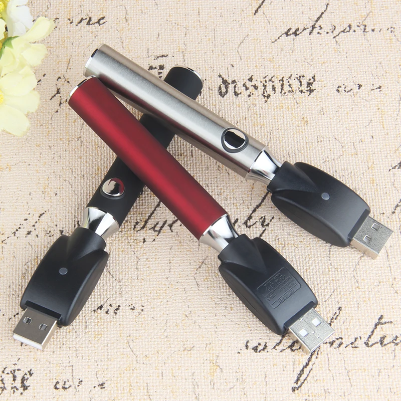 Cigarrillo electrónico 650mAh Evod V Vape Precalentamiento Botón de ajuste Batería Ecigs de voltaje variable para cartuchos de aceite CBD