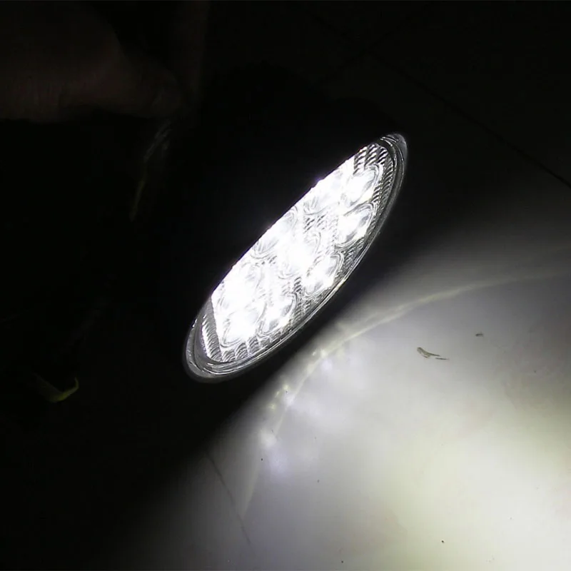 Światło robocze Led 27W 6500K światło do jazdy Led wodoodporne okrągłe Led reflektor do samochodu Offroad 4x4 SUV ATV motocykl Auto reflektor